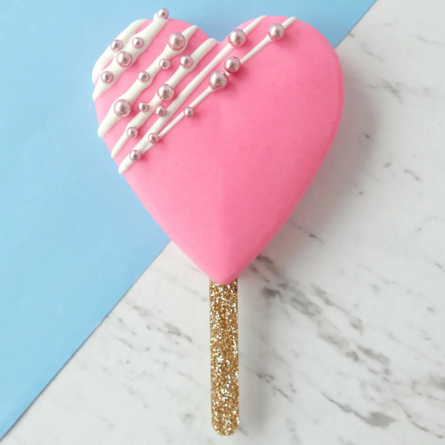 ΤΙΜΗ ΠΡΟΣΦΟΡΑΣ! Sweet Stamp Cake Popsicle Mould - HEART - Καλούπι Σιλικόνης Καρδιές για Popsicles &amp; Cakesicles