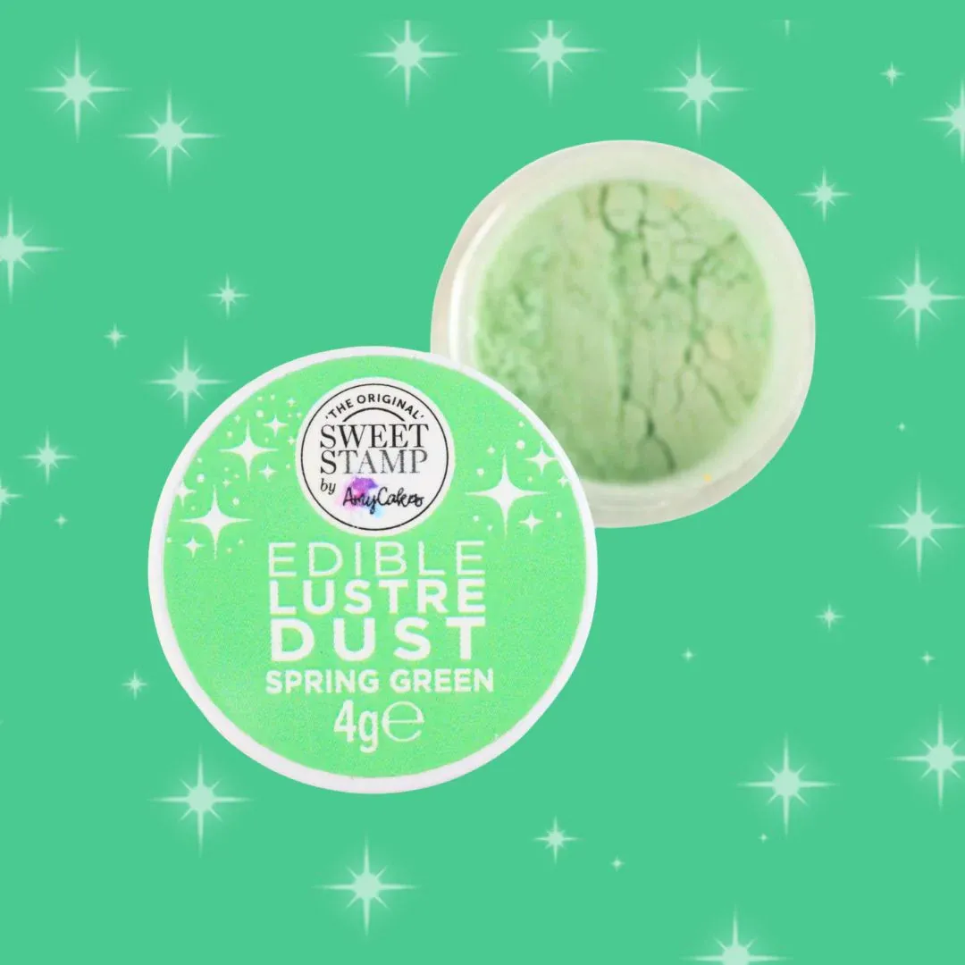 Sweet Stamp Edible Lustre Dust -SPRING GREEN -Βρώσιμη σκόνη γυαλιστερή Απαλό Πράσινο 4g