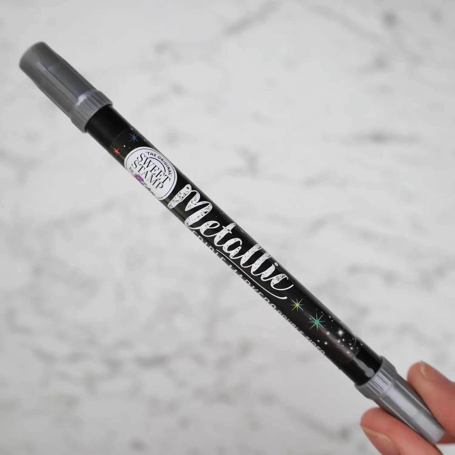 Sweet Stamp Edible Pen -METALLIC GREY-Βρώσιμος Μαρκαδόρος σε Μεταλλικό Γκρι με 2 άκρες