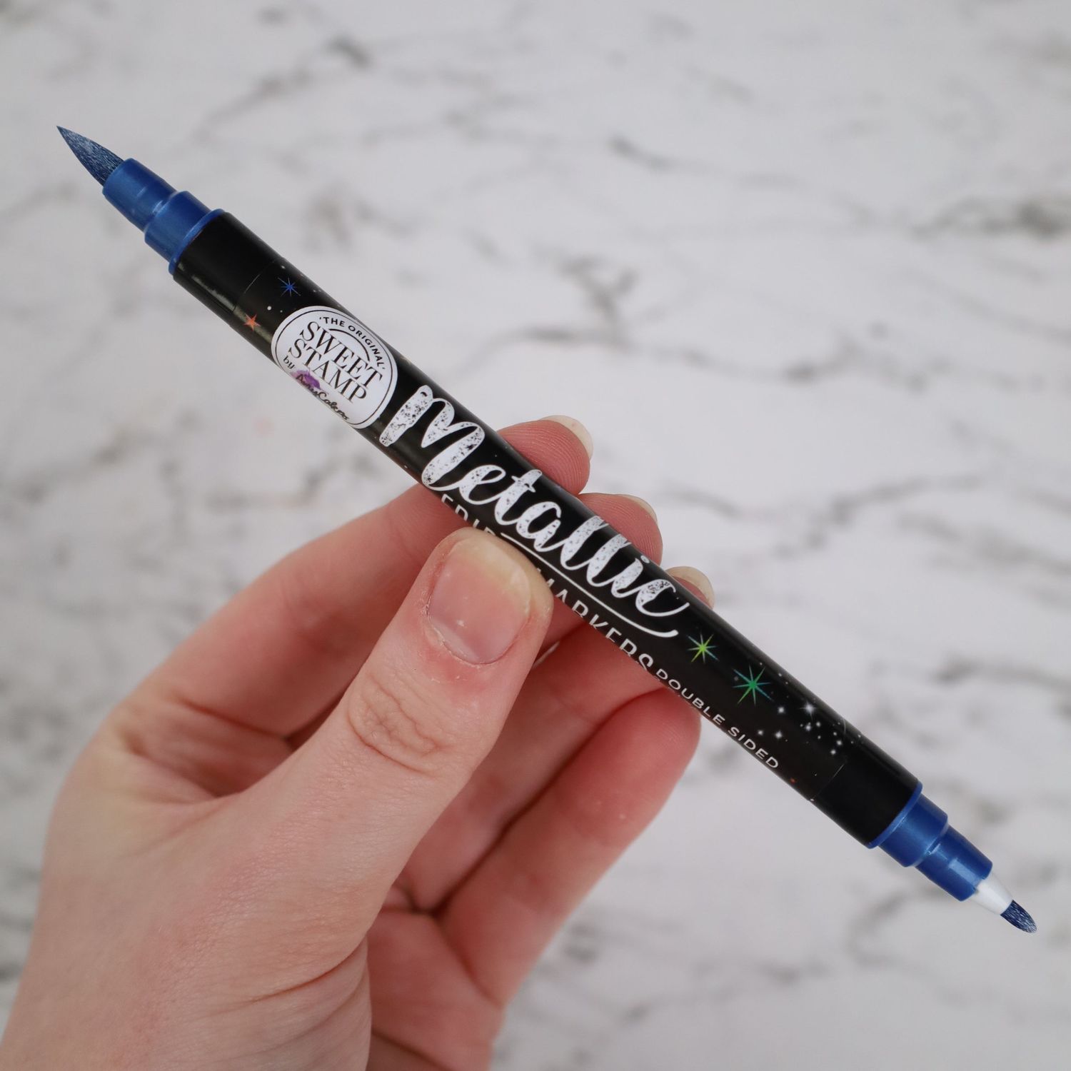 Sweet Stamp Edible Pen -METALLIC BLUE -Βρώσιμος Μαρκαδόρος σε Μεταλλικό Μπλε με 2 άκρες