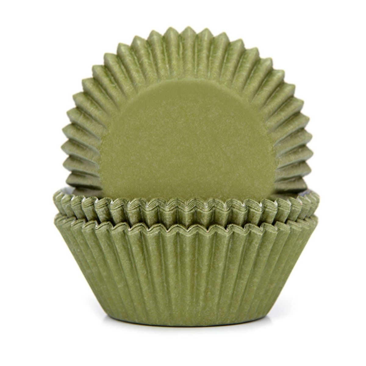 House of Marie Cupcake Cases MOSS GREEN -Θήκες Ψησίματος για Καπκέικς Πράσινο/Λαδί - 50τεμ
