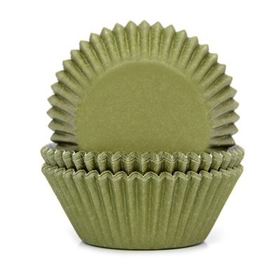 House of Marie Cupcake Cases MOSS GREEN -Θήκες Ψησίματος για Καπκέικς Πράσινο/Λαδί - 50τεμ