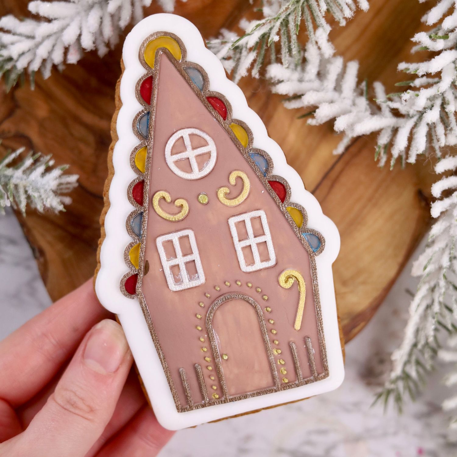 Sweet Stamp -OUTboss Stamp &#39;n Cut - GINGERBREAD HOUSE - Κουπ Πατ και Σφραγίδα Μπισκοτόσπιτο Ψηλό