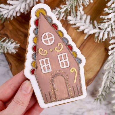 Sweet Stamp -OUTboss Stamp &#39;n Cut - GINGERBREAD HOUSE - Κουπ Πατ και Σφραγίδα Μπισκοτόσπιτο Ψηλό