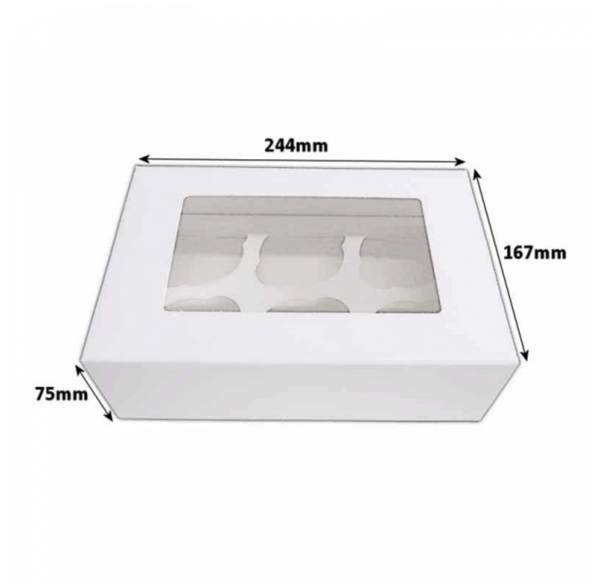 Box for 6 Cupcakes Κουτί για 6 Καπκέικς