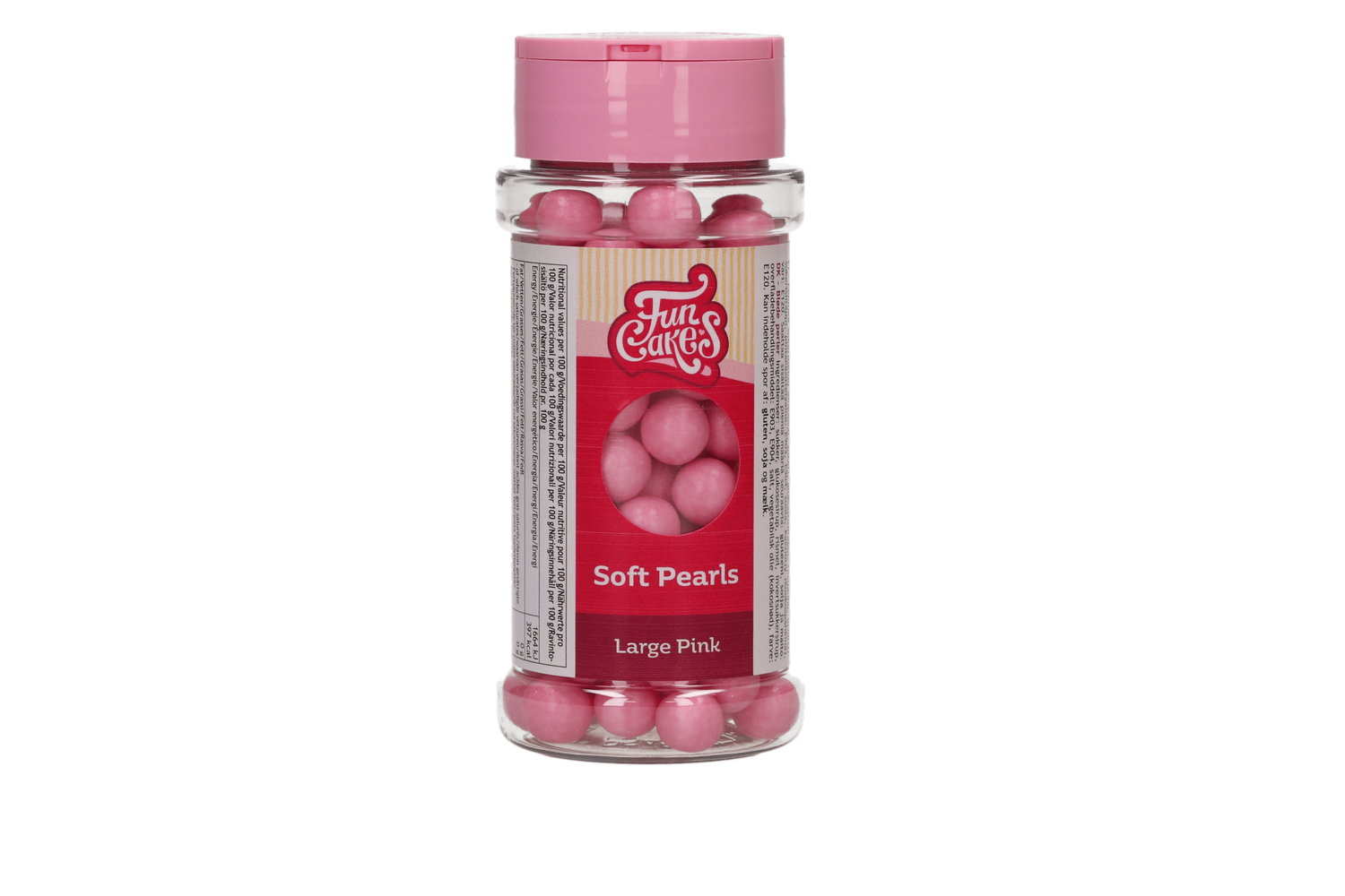 FunCakes Soft Pearls Pink 10mm - 70 g-Μεγάλες Σοκολατένιες Πέρλες Ροζ