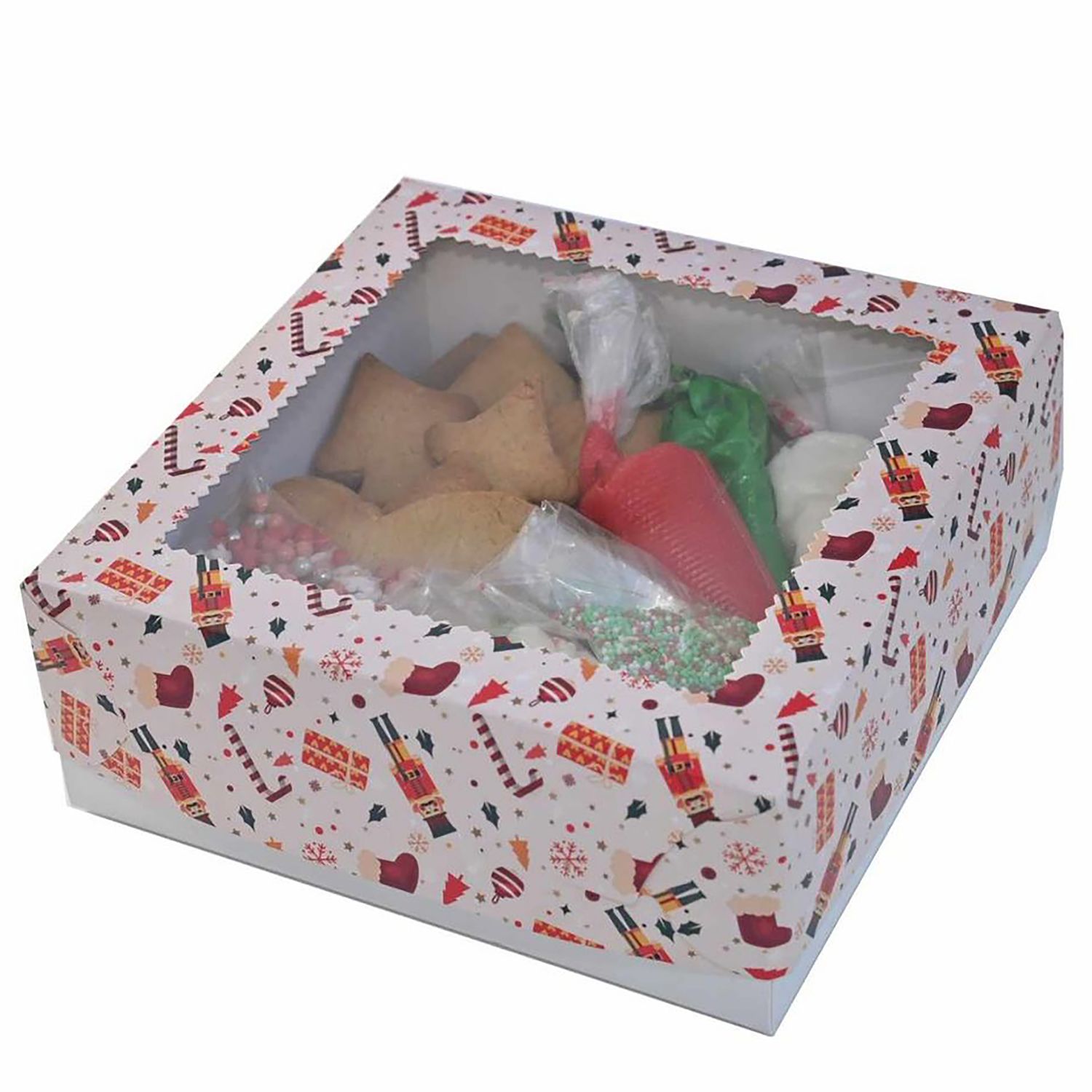 Box for Sweets CHRISTMAS 20x20x8εκ - Κουτί για Γλυκά Χριστουγεννιάτικο