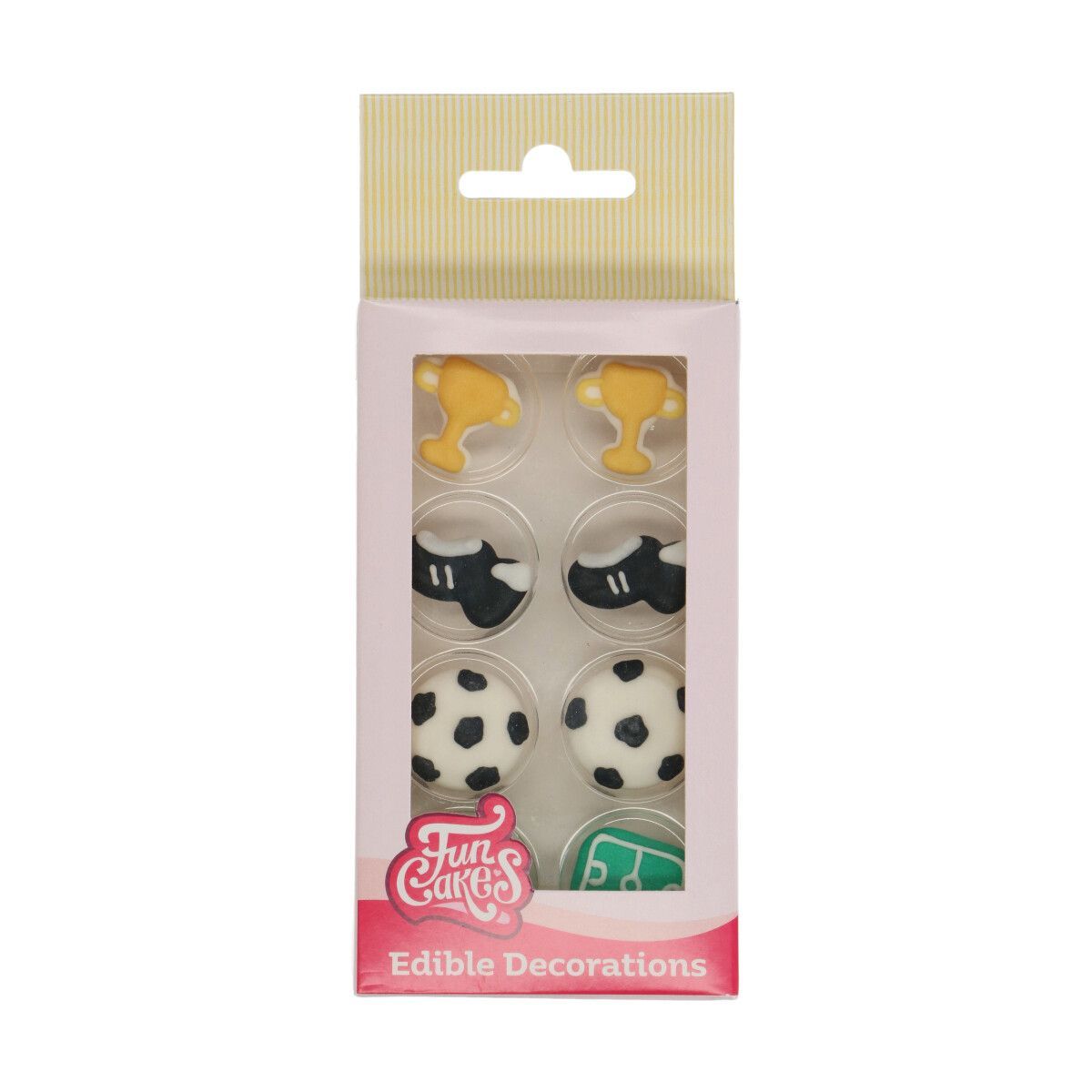 FunCakes Sugar Decorations FOOTBALL 8τμχ-Βρώσιμα ζαχαρωτά με θέμα το ποδόσφαιρο