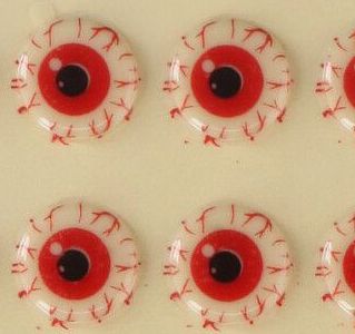 FunCakes Sugar Decorations -ZOMBIE EYEBALLS 25 τμχ - Βρώσιμα Σοκολατένια Τρομακτικά Μάτια