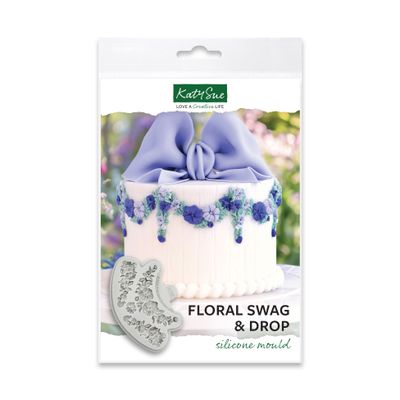 Katy Sue Silicone Mould -FLORAL SWAG &amp; DROP-Καλούπι Σιλικόνης Γιρλάντα από λουλούδια