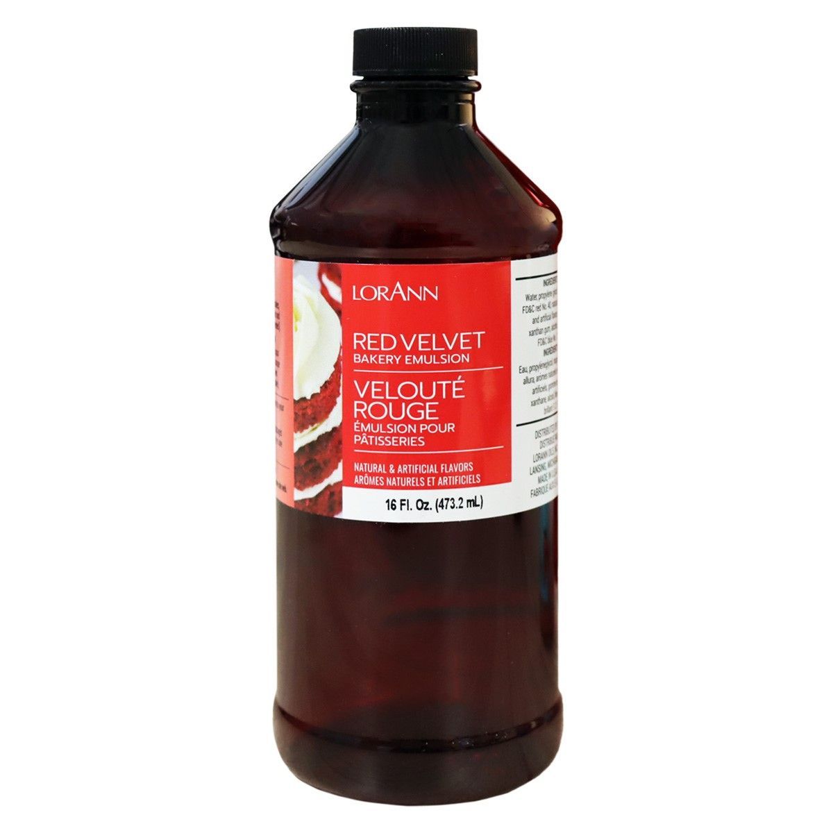 Lorann Bakery Emulsion -RED VELVET -Γαλάκτωμα Ζαχαροπλαστικής Ρεντ Βέλβετ 473ml