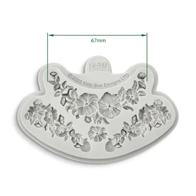 Katy Sue Silicone Mould -FLORAL SWAG &amp; DROP-Καλούπι Σιλικόνης Γιρλάντα από λουλούδια