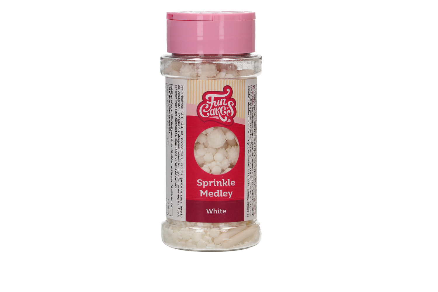 FunCakes Sprinkle Mix 65γρ -WHITE MEDLEY - Μείγμα  Ζαχαρωτών Σε λευκές αποχρώσεις