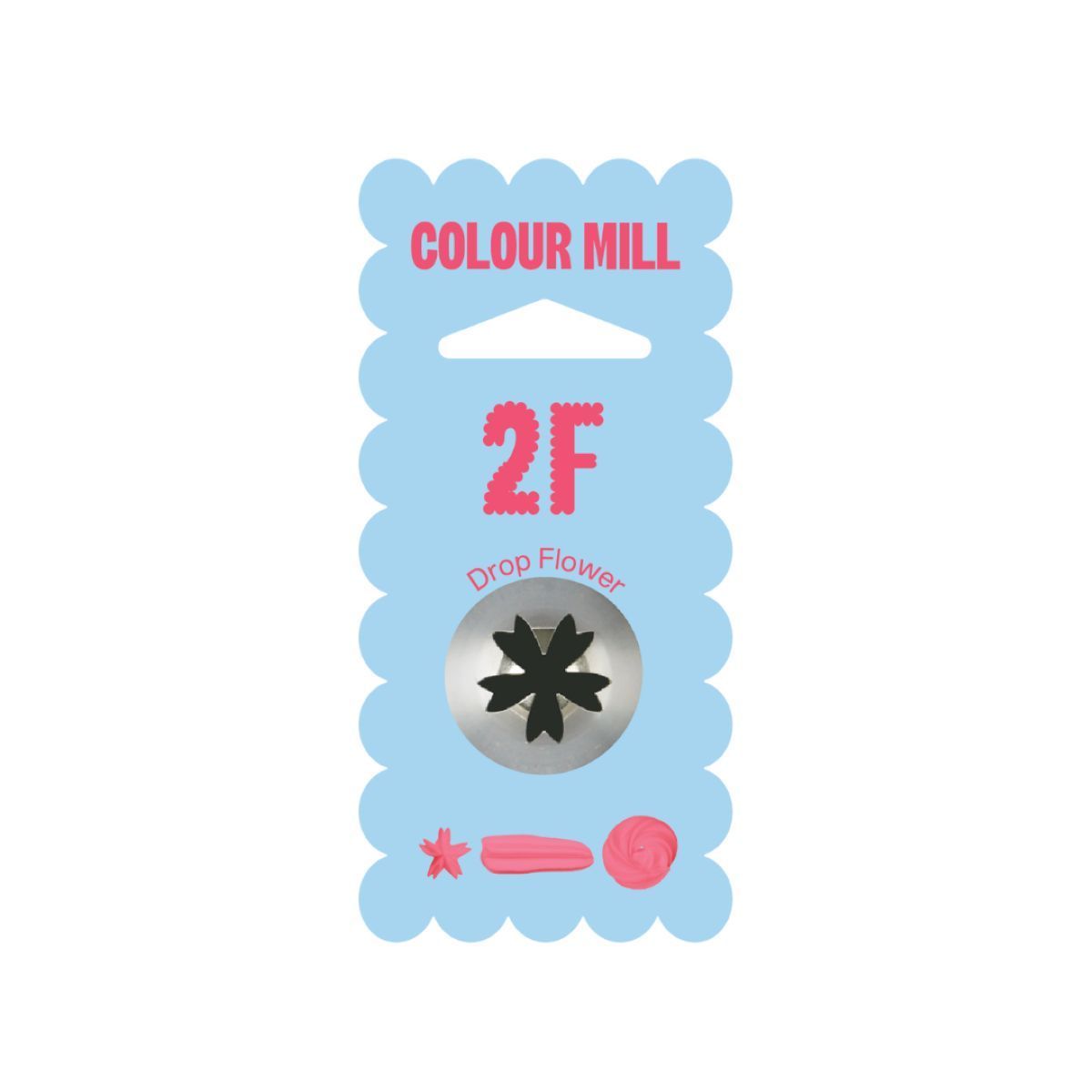 Colour Mill Piping Tip - 2F Drop Flower-Μύτη κορνέ λουλουδιών