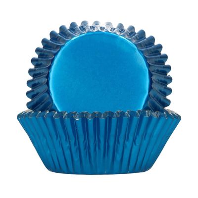 FunCakes Baking Cups - METALLIC BLUE 48τμχ-Κυπελάκια ψησίματος μεταλλικό μπλέ