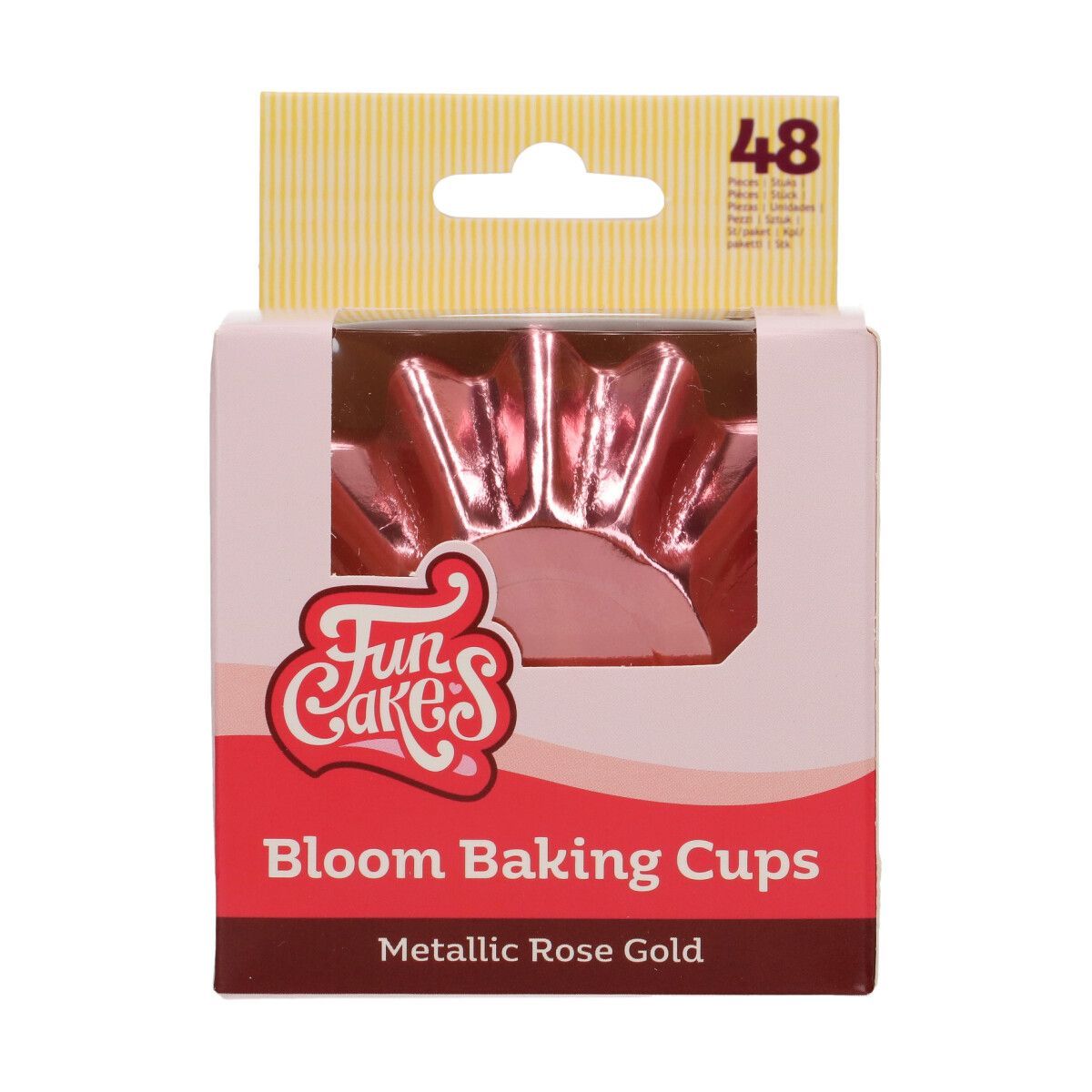 FunCakes BLOOM Baking Cups - METALLIC ROSE GOLD 48τμχ-Κυπελάκια ψησίματος ροζ χρυσό