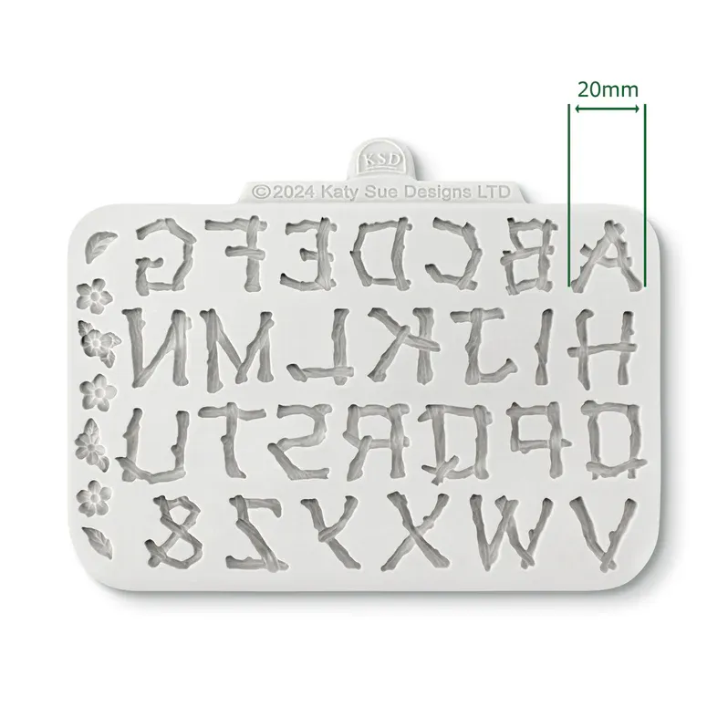 Katy Sue Silicone Mould -TWIG ALPHABET- Καλούπι Σιλικόνης Αλφάβητο