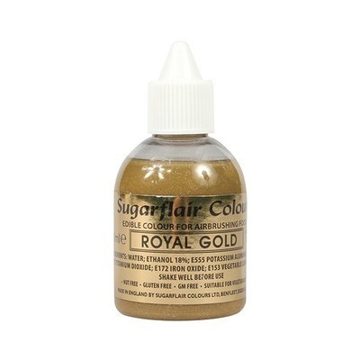 Sugarflair Airbrush Colour -ROYAL GOLD -Χρώμα Αερογράφου 60ml Βασιλικό Χρυσό