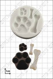 FPC Silicone Mould -PAWS &amp; BONES -Καλούπι Σιλικόνης Πατουσάκια &amp; Κόκκαλα Σκύλου