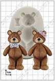 FPC Silicone Mould -TEDDY BEAR -Καλούπι Σιλικόνης Αρκουδάκι