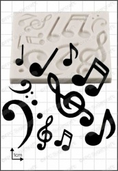 FPC Silicone Mould -MUSICAL NOTES -Καλούπι Σιλικόνης Μουσικές Νότες