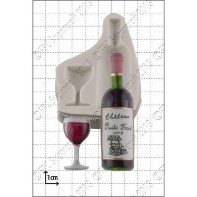 SALE!!! FPC Silicone Mould -WINE BOTTLE & GLASS -Καλούπι Σιλικόνης Μπουκάλι Κρασί με Ποτήρι SALE!!! FPC Silicone Mould -WINE BOTTLE & GLASS -Καλούπι Σιλικόνης Μπουκάλι Κρασί με Ποτήρι