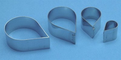 PME Cutters -Set of 4 -ROSE PETALS (Metal) -Σετ 4τεμ Κουπ πατ Πέταλα Τριαντάφυλλου