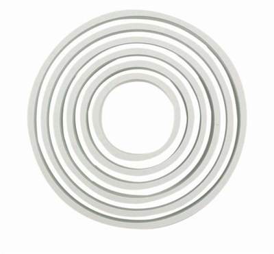 PME Geometric Basics -Set of 6 -ROUND/CIRCLES Cutters 6pcs - Σετ 6τεμ κουπ πατ Πλαστικά Βασική Σειρά Στρογγυλά/Κύκλοι