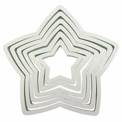 PME Geometric Basics -Set of 6 -STARS -Σετ 6τεμ κουπ πατ Πλαστικά Βασική Σειρά Αστέρια