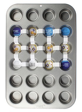 PME Baking Tin for 24 MINI Cupcakes -Ταψί για 24 Μίνι Κάπκεϊκς PME Baking Tin for 24 MINI Cupcakes -Ταψί για 24 Μίνι Κάπκεϊκς