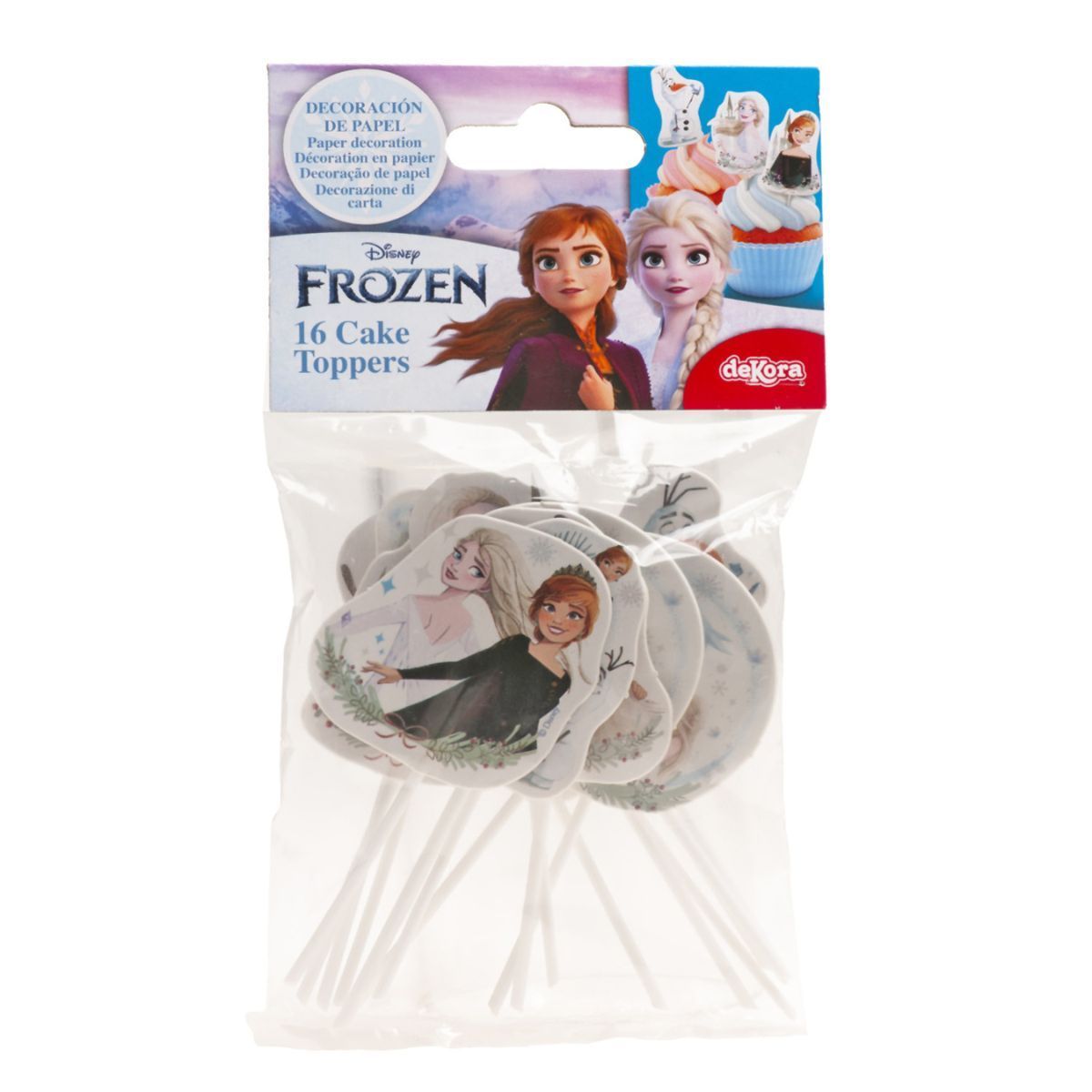 Dekora Disney Frozen Cake Toppers 16τμχ- Σετ 16 τμχ τόπερ Frozen