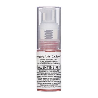 Sugarflair Powder Puff Glitter Dust Pump Spray -RED 10g - Βρώσιμο Γκλίτερ σε σπρέι κόκκινο - Λαμπερό Τελείωμα