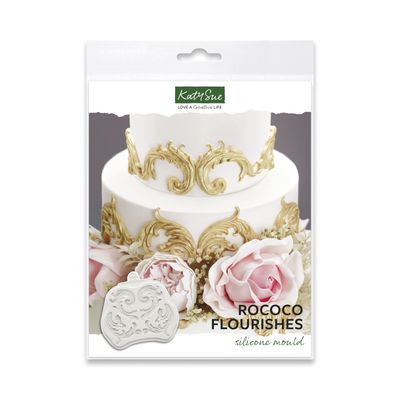Katy Sue Silicone Mould -SWIRL DESIGN FLOURISHES -Καλούπι Σιλικόνης Περίτεχνων Σχεδίων