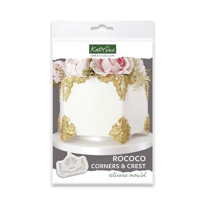 Katy Sue Silicone Mould -SWIRL DESIGN CORNERS &amp; CREST -Καλούπι Σιλικόνης για Περίτενχες Κόρυφές και Γωνίες