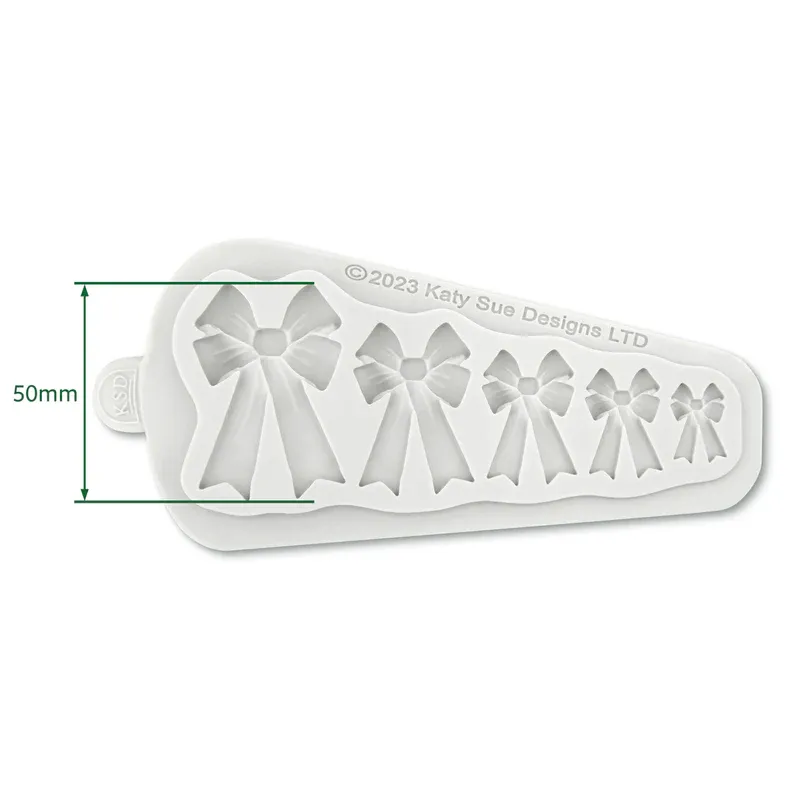 Katy Sue Silicone Mould -BOWS WITH LONG TAILS Καλούπι Σιλικόνης  5 Φιόγκοι