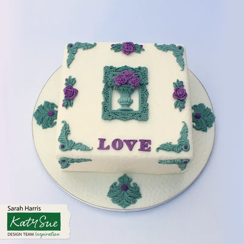 Katy Sue Silicone Mould -SWIRL DESIGN CORNERS &amp; CREST -Καλούπι Σιλικόνης για Περίτενχες Κόρυφές και Γωνίες