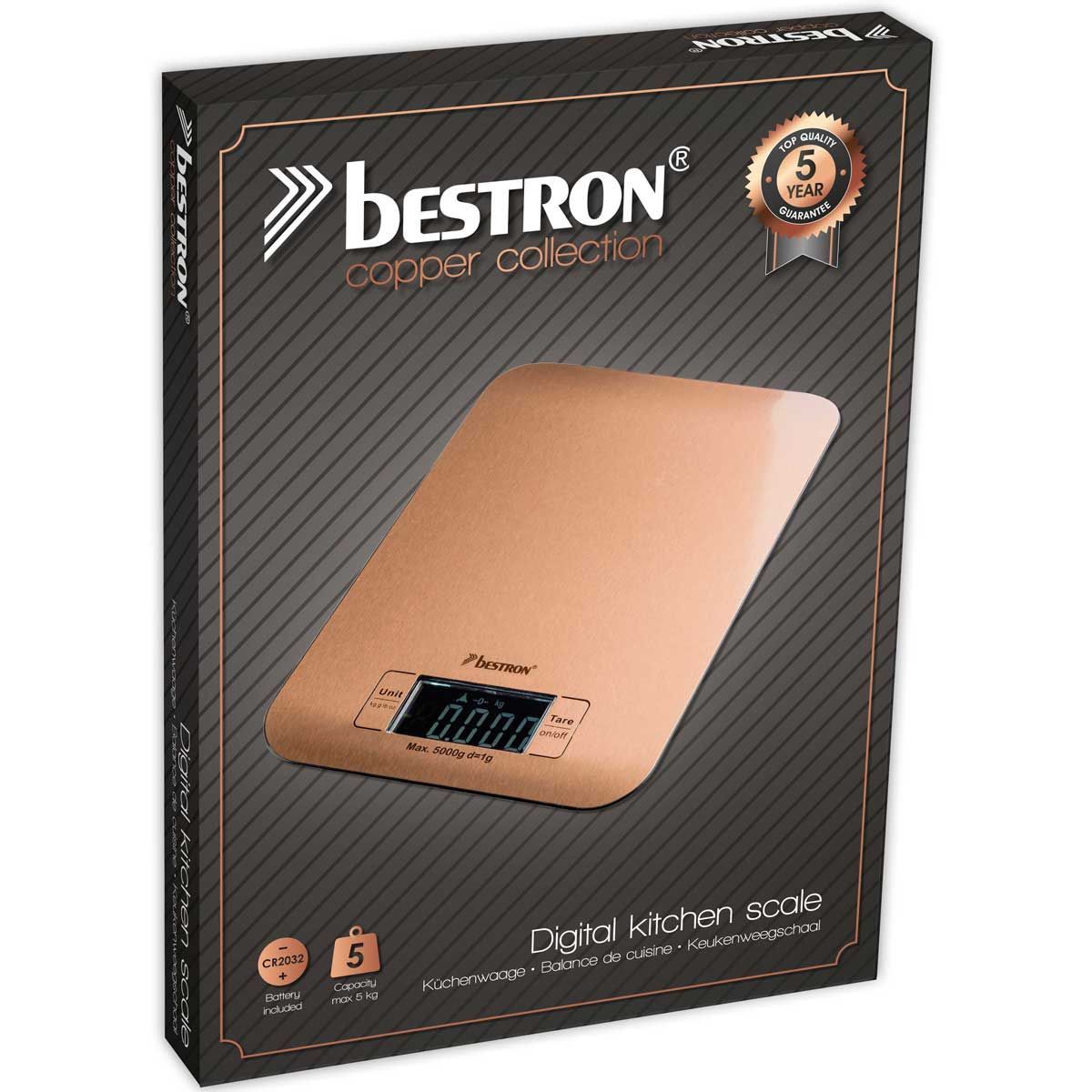 Bestron Digital Kitchen Scale Copper -Ζυγαριά Κουζίνας