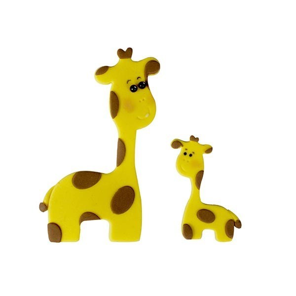 FMM Cutters -Mummy &amp; Baby GIRAFFES -Σετ 2τεμ κουπ πατ Καμηλοπάρδαλη Μαμά &amp; Μωράκι