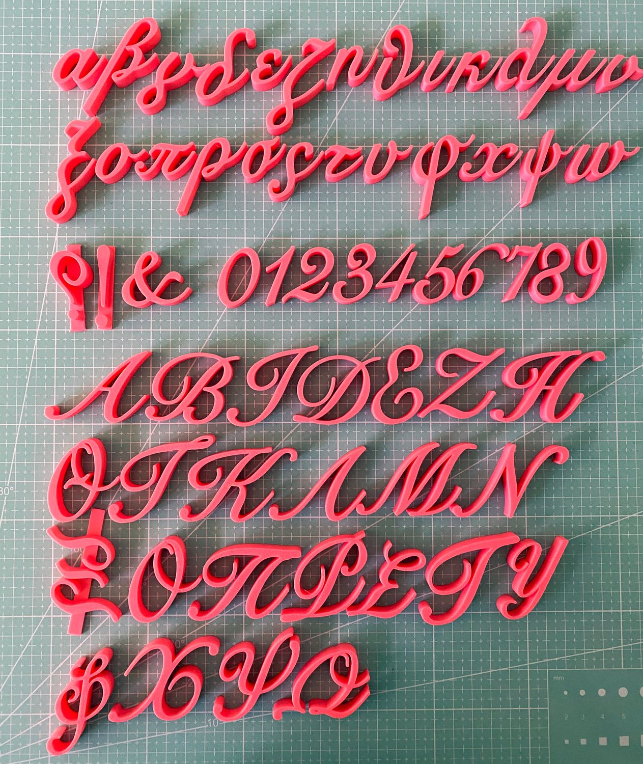 CBS Font Stamp &#39;FANCY&#39; Σφραγίδες με Ελληνικά Γράμματα &amp; Νουμερα LARGE