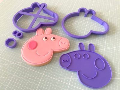 CBS Σετ 5 τμχ κουπάτ PEPPA PIG 8εκ, 9εκ ή 10εκ