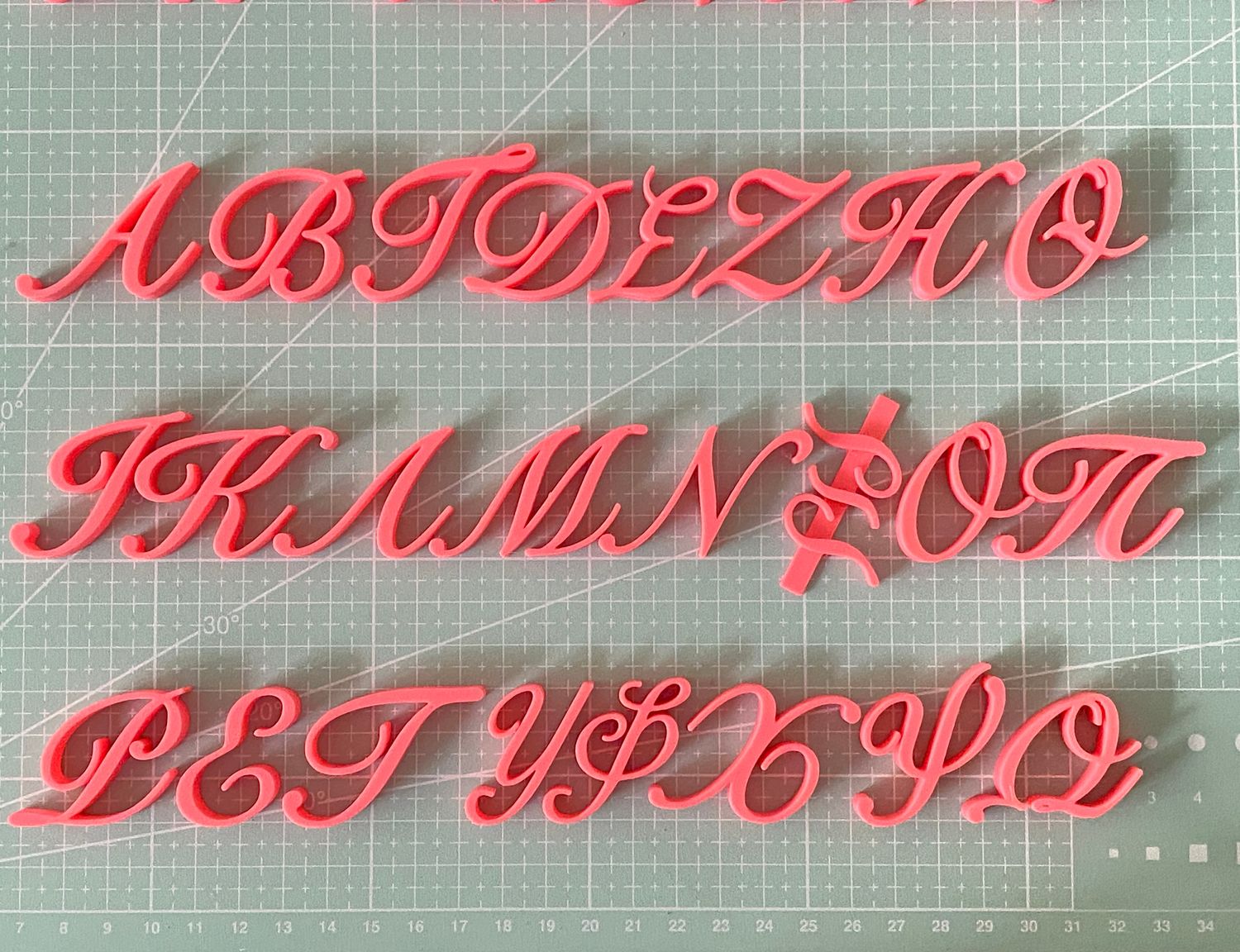 CBS Font Stamp &#39;FANCY&#39; Σφραγίδες με Ελληνικά Γράμματα &amp; Νουμερα MEDIUM