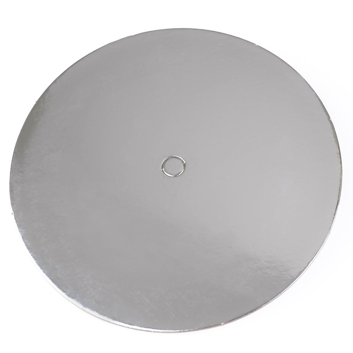 LOYAL Cake Board with Hole - Σκληρός Στρογγυλός Δίσκος ΜΕ ΤΡΥΠΑ 25εκ -10 τμχ