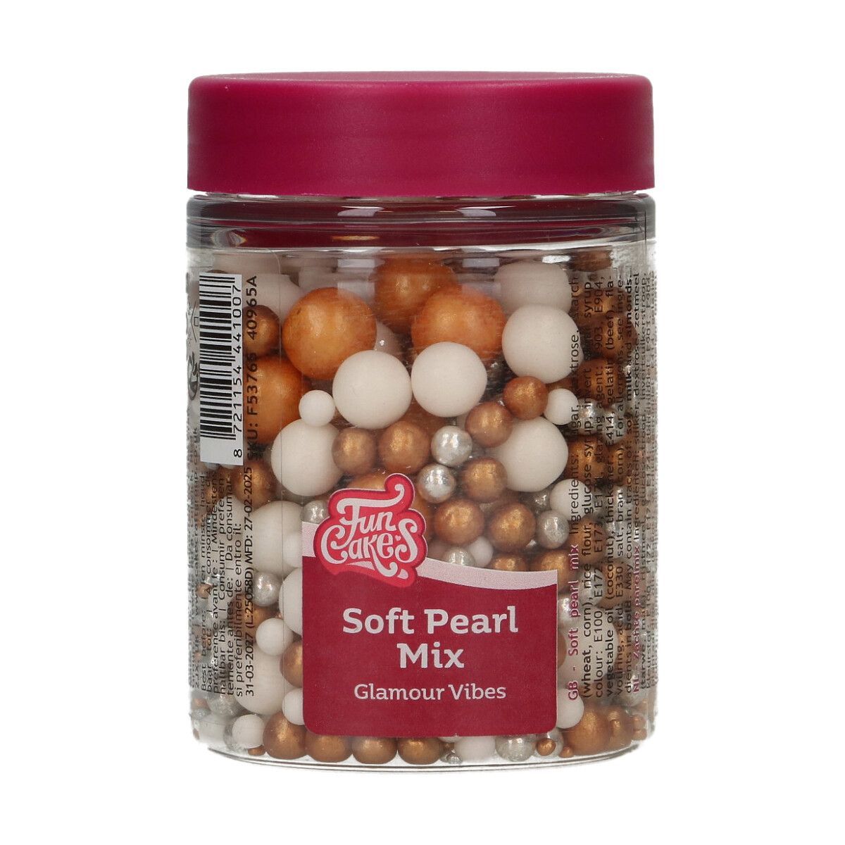 FunCakes Soft Pearls Mix GLAMOUR VIBES 80g-Μαλακές Πέρλες mix