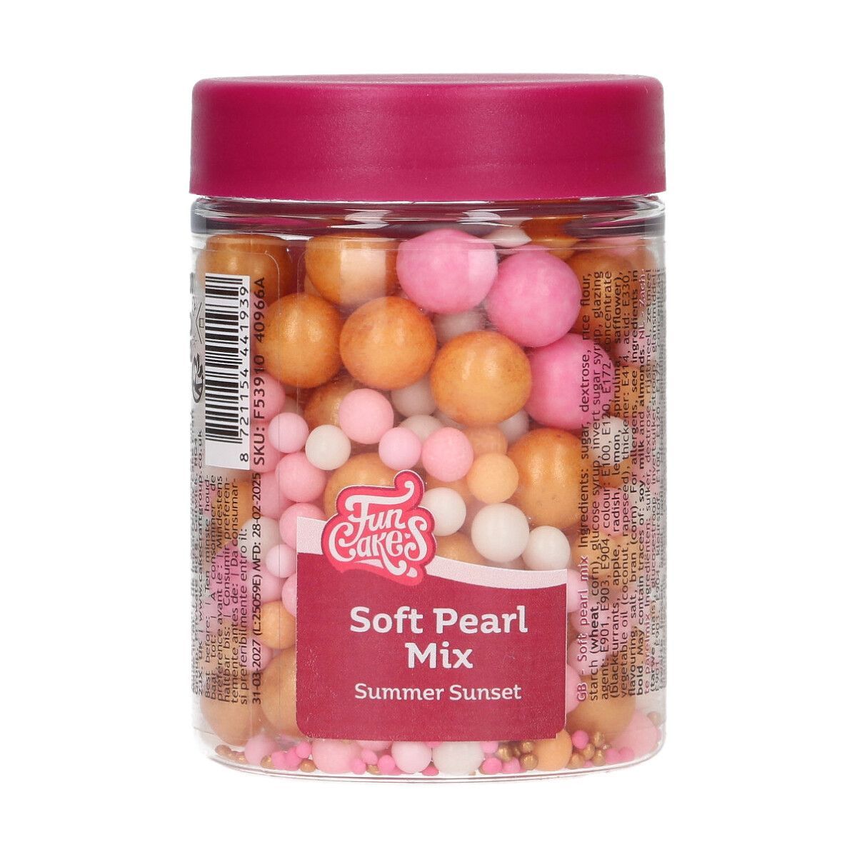 FunCakes Soft Pearls Mix SUMMER SUNSET 80g-Μαλακές Πέρλες mix