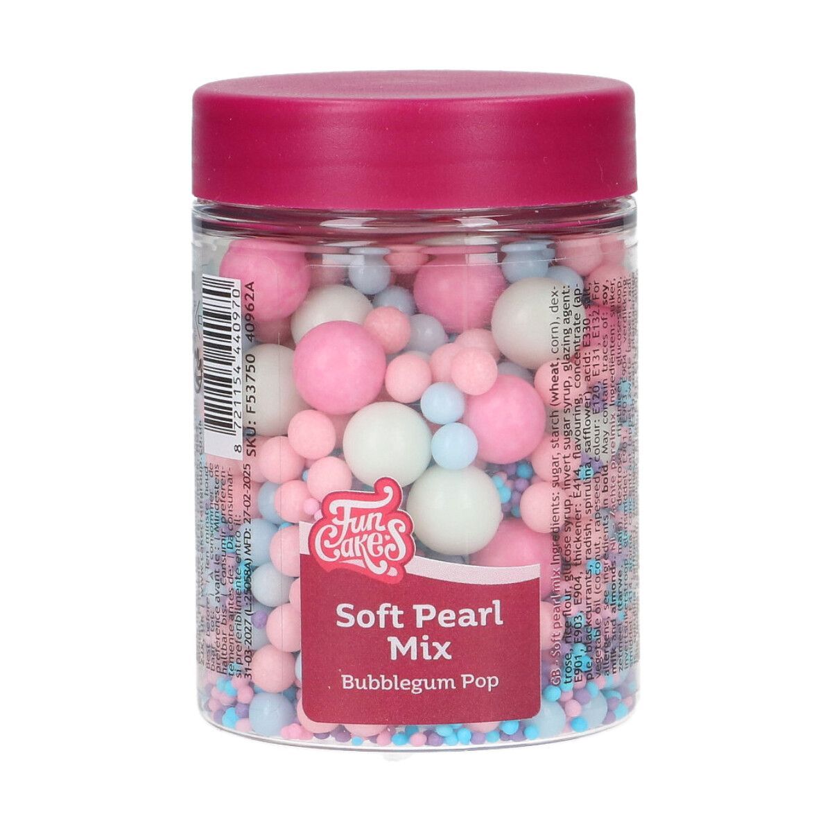 FunCakes Soft Pearls Mix BUBBLEGUM POP 80g-Μαλακές Πέρλες Mix