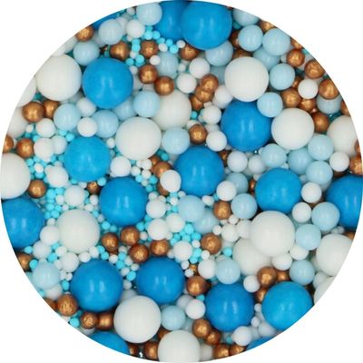 FunCakes Soft Pearls Mix BLUE CELEBRATION 80g-Μαλακές Πέρλες mix
