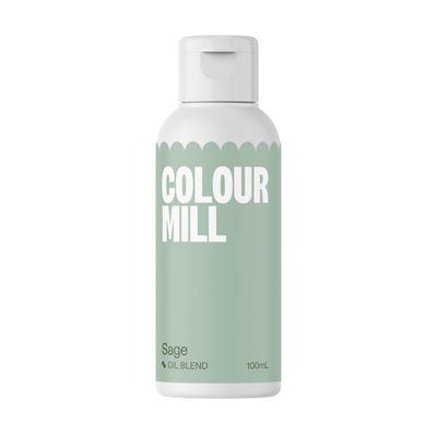 Colour Mill Oil Based Gel Colour - SAGE 100ml - Χρώμα Σοκολάτας σε Τζελ Πράσινο του Φασκόμηλου