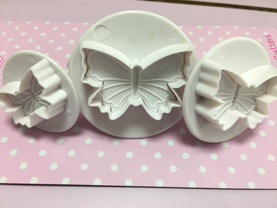Cake Star Plunger Cutters -BUTTERFLIES - Σετ 3τεμ Kουπ πατ Πεταλούδες με Eκβολέα