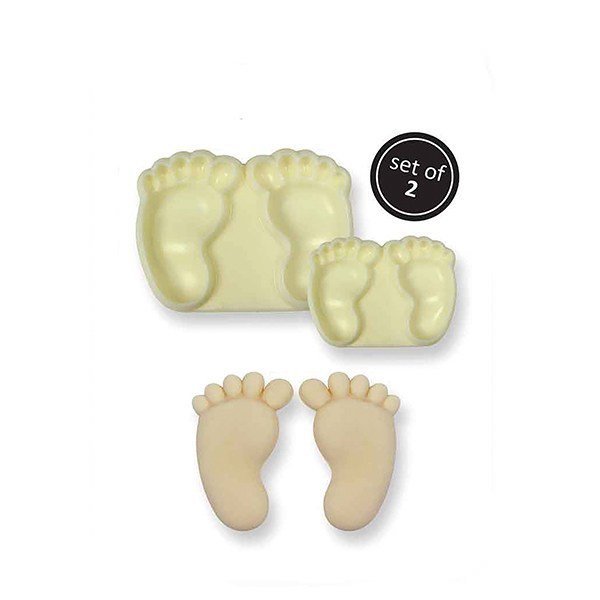 JEM Pop It Mould -BABY FEET -Σετ 2τεμ καλούπι Ποδαράκια Μωρού