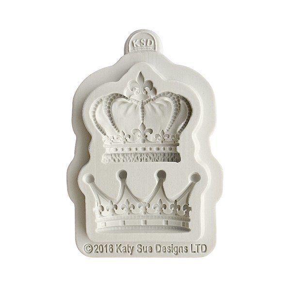 Katy Sue Silicone Mould -CROWNS -2 DESIGNS -Καλούπι Σιλικόνης  Στέμμα / κορώνα με 2 Σχέδια